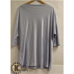 DKR STRAIGHT NECK LIGHT BLUE 3/4 SLEEVE WOMENS