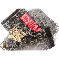 LOT OF 7 WOMENS SHEER AND VELVET ASSORTED COLOURS