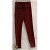 Image 1 : WOMENS BURGANDY LACE UP FROTN LEGGINGS SIZE XL