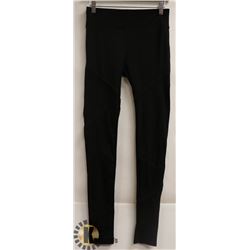 WOMENS  BLACK  CRISS CROSS MESH ATHLETIC LEGGINGS