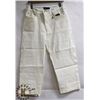 Image 1 : MODEL FRANCE OFF WHITE WOMENS CAPRI PANT WITH