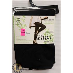 PAPA BAMBOO BLACK SEAMLESS O/S FITS MOST LEGGINGS