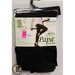 PAPA BAMBOO BLACK SEAMLESS O/S FITS MOST LEGGINGS