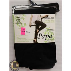 PAPA BAMBOO BLACK SEAMLESS O/S FITS MOST LEGGINGS