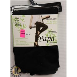 PAPA BAMBOO BLACK SEAMLESS O/S FITS MOST LEGGINGS