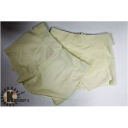 LOT OF 2 ZARA BASIC OFF WHITE SKORTS SIZES L AND M