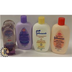 3 BOTTLES JOHNSONS BABY LOTION & 2 JOHNSONS