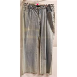 BLUE VISION WOMENS WIDE LEG WHITEWASH JEANS