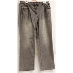 JOHN F GEE GREY WASH WIDE LEG WOMENS JEAN SIZE 46