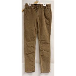 CALVIN KLEIN TAN CORDUROY SKINNY WOMENS PANT SIZE