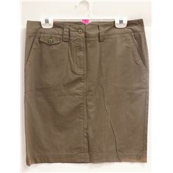 NICOLE MILLER ORIGINAL KHAKI BROWN SKIRT SIZE 8