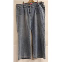 TU WOMENS LIGHT BLUE WIDE LEG JEAN SIZE 18