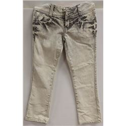 TOPSIS JR GIRLS SIZE 8 WHITE WASHED JEANS