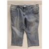 Image 1 : WOMENS LIGHT DENIM SIZE 50 CAPRIS