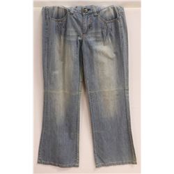 WOMENS LIGHT DENIM WIDE LEG JEANS SIZE 36