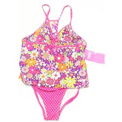 SPEEDO JR GIRLS FLORAL AND POLKA DOT 2 PC