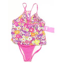 SPEEDO JR GIRLS FLORAL AND POLKA DOT 2 PC