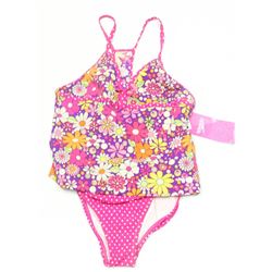SPEEDO JR GIRLS FLORAL AND POLKA DOT 2 PC