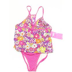 SPEEDO JR GIRLS FLORAL AND POLKA DOT 2 PC