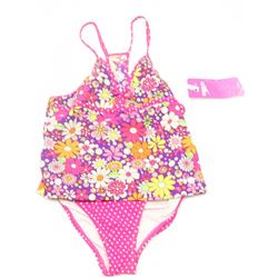 SPEEDO JR GIRLS FLORAL AND POLKA DOT 2 PC
