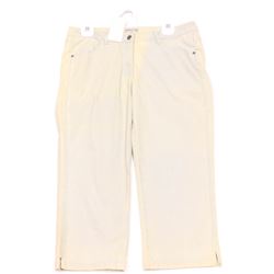 JOHN F GEE WOMENS WHITEWASHED CAPRI PANT SIZE 42