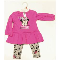 DISNEY BABY MINNIE MOUSE 2 PC OUTFIT SIZE 6-12M