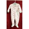 Image 1 : CHILD OF MINE UNISEX WHITE & ANIMAL BABY SLEEPER