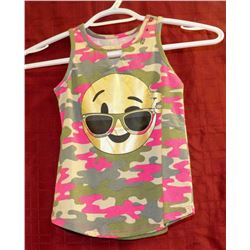 CHILDRENS PLACE GIRLS YOUTH CAMO/ EMOJI TANK TOP