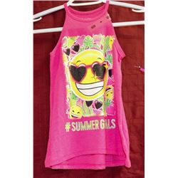 CHILDRENS PLACE GIRLS YOUTH PINK/ EMOJI TANK TOP