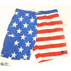U.S. POLO MENS AMERICAN FLAG SWIM TRUNKS