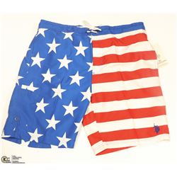 U.S. POLO MENS AMERICAN FLAG SWIM TRUNKS