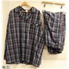 Image 1 : GEORGE MENS BLUE/ RED & WHITE PLAID 2 PC PAJAMAS