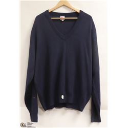 TODD NAVY BLUE V NECK KNIT MENS SWEATER SIZE 3XL