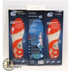 3 PAIRS OF NEW GEL GENIE SIZE MEDIUM
