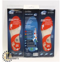3 PAIRS OF NEW GEL GENIE SIZE MEDIUM