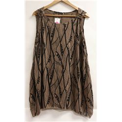 BESCA  WOMENS ACCESSORIZED SLEEVELESS FLARE BOTTOM