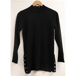 LIKY WOMENS BLACK LONG SLEEVE WITH SIDE