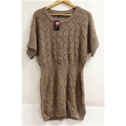 BESCA WOMENS KNITTED SHORT SLEEVE DRESS