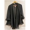 Image 1 : ACACIA WOMENS SHEER BLACK 3/4 LENGTH SLEEVE