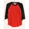 Image 1 : MENS RED AND BLACK BASEBALL SHIRT SIZE S