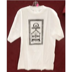 SOGO MENS WHITE RETRO EDGE TSHIRT SIZE L