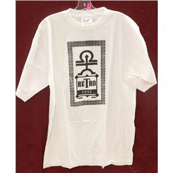 SOGO MENS WHITE RETRO EDGE TSHIRT SIZE O/S