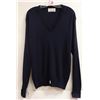 Image 1 : NIAGRA KNIT MENS NAVY BLUE V-NECK LONG SLEEVE