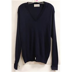 NIAGRA KNIT MENS NAVY BLUE V-NECK LONG SLEEVE