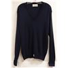 Image 1 : NIAGRA KNIT MENS NAVY BLUE V-NECK LONG SLEEVE