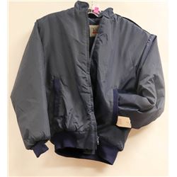 TODD MENS NAVY BLUE ZIP UP BOMBER JACKET SIZE XS