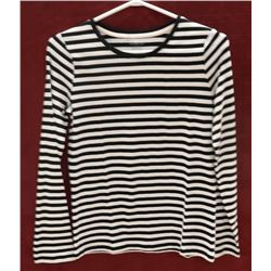 GEORGE JR GIRLS BLACK AND WHITE LONG SLEEVE SHIRT