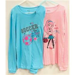2PK OF PEKKLE JR GIRLS LONG SLEEVE SHIRTS