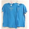 Image 1 : GILDAN 2PK WOMENS BLUE GYMNASTICS TSHIRT SIZE S