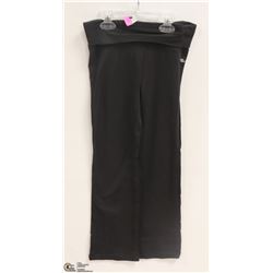ATHLETIC WORKS JR GIRLS BLACK YOGA PANTS SIZE S
